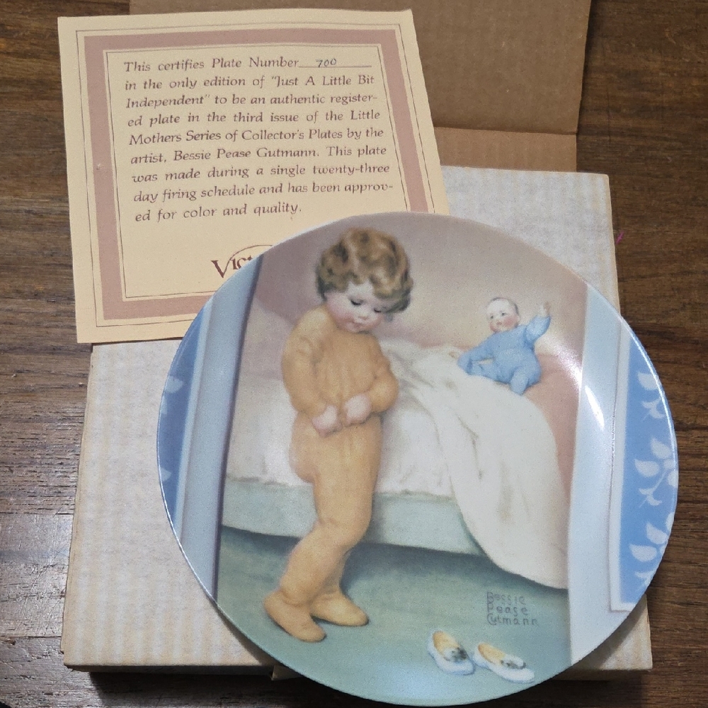 Victoriana Just A Little Bit Independent Collectors Plate With Box And COA
